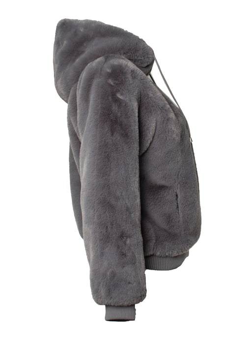 Maje, Bomberjacke aus Kunstpelz in Grau - Image 4
