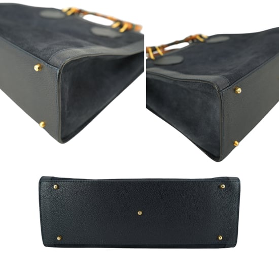 Gucci Vintage Wildleder-Tragetasche Diana Bamboo - Image 4