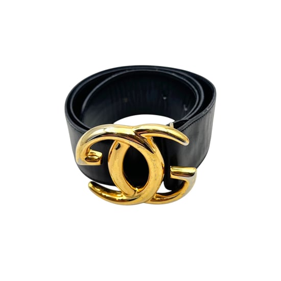 Gucci Vintage Ledergürtel mit ineinandergreifender Schnalle - Image 1