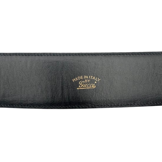 Gucci Vintage Ledergürtel mit ineinandergreifender Schnalle - Image 4
