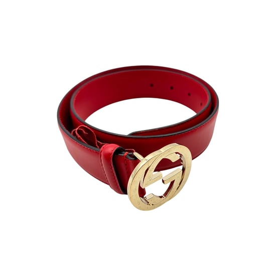 Gucci Ledergürtel mit ineinandergreifender Schnalle - Image 1