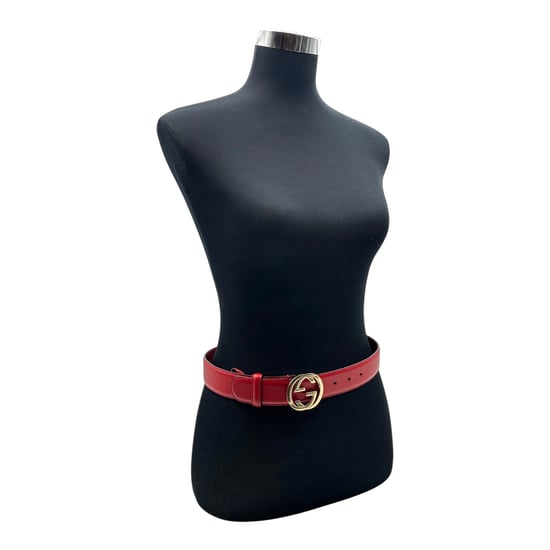 Gucci Ledergürtel mit ineinandergreifender Schnalle - Image 6