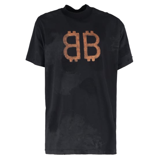Balenciaga Crypto Oversized T-Shirt aus schwarzer Baumwolle - Image 1