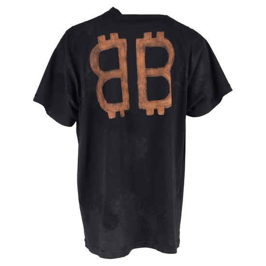 Balenciaga Crypto Oversized T-Shirt aus schwarzer Baumwolle - Image 3