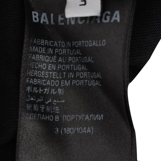 Balenciaga Oversized T-Shirt mit Used-Look und Print aus schwarzer Baumwolle - Image 6