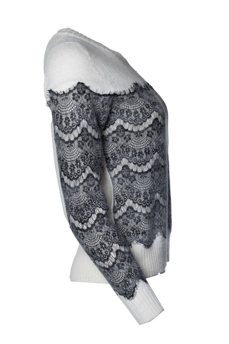 Maje, Strickpullover mit Spitze - Image 4