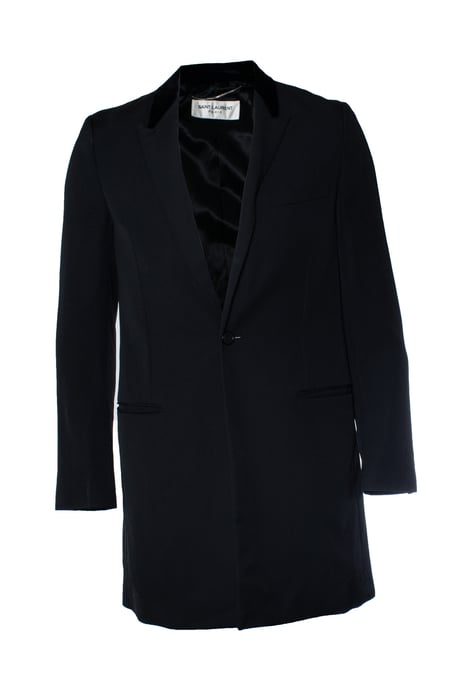 Saint Laurent, langer Blazer mit Samtrevers 2017 - Image 1