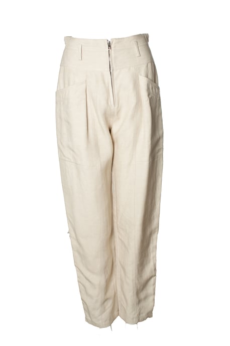 IRO, beigefarbene MIRA-Hose mit tiefen Taschen - Image 1
