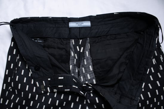 Prada, schwarze grafisch bedruckte Hose - Image 5