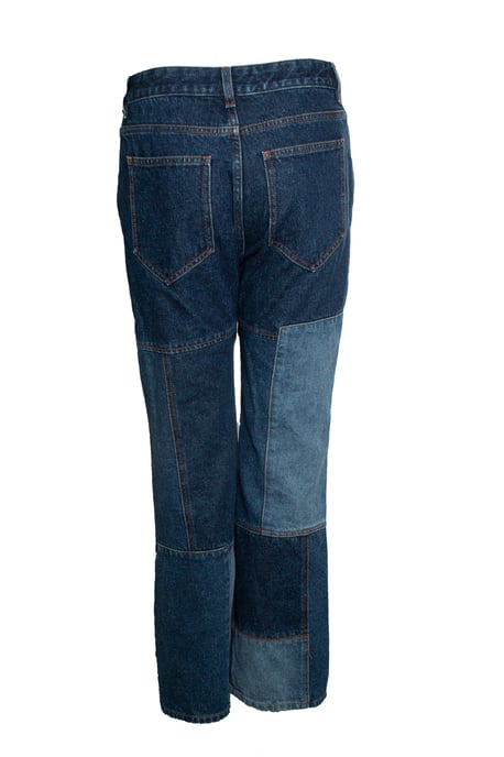Chloe, Patchwork-Jeans in Blau - Image 3