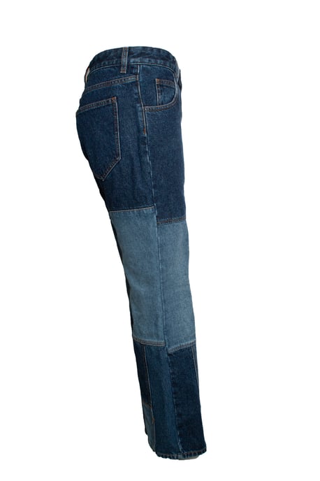 Chloe, Patchwork-Jeans in Blau - Image 4