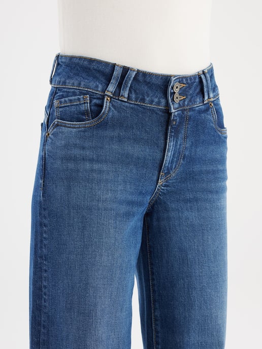 Carlotta Jeans mit mittelhohem Bund, 5 Taschen, Dunkelblau - Image 3