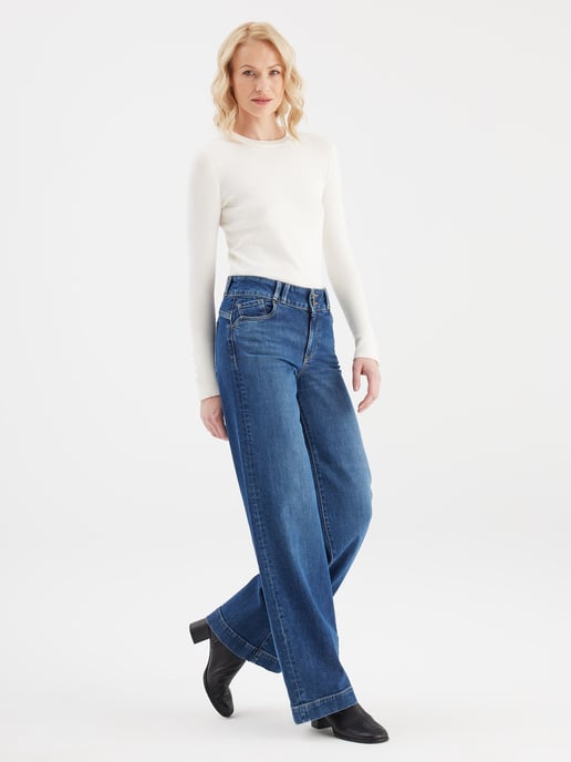 Carlotta Jeans mit mittelhohem Bund, 5 Taschen, Dunkelblau - Image 4