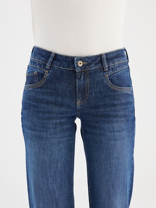 Diva Mid Waist Full Length 5 Pocket Jeans Dunkelblau - Image 3