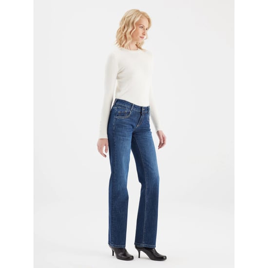 Diva Mid Waist Full Length 5 Pocket Jeans Dunkelblau - Image 6