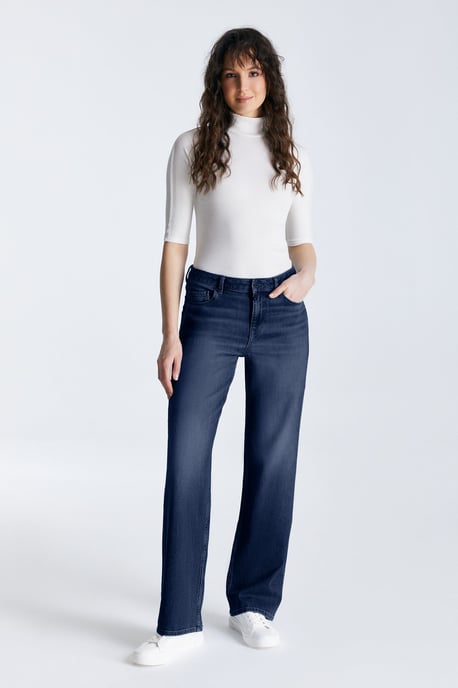 Nova Mid Waist Regular Length 5 Pocket Jeans Blau Schwarz - Image 1