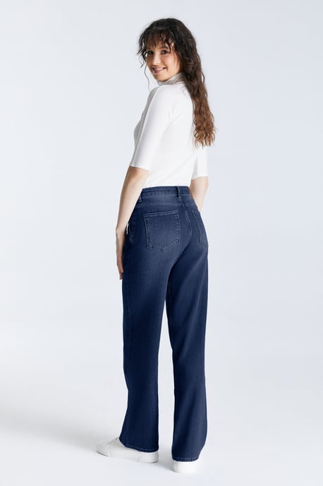 Nova Mid Waist Regular Length 5 Pocket Jeans Blau Schwarz - Image 3