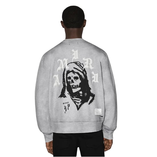 Amiri Wes Lang Solar Kings Crew Heather Grey - Image 2