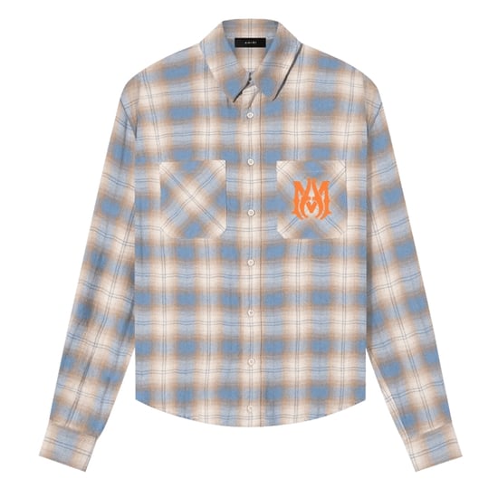 Amiri Ma Vintage Stencil Plaid Blau - Image 1