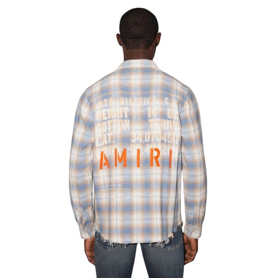 Amiri Ma Vintage Stencil Plaid Blau - Image 2
