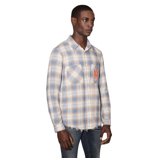 Amiri Ma Vintage Stencil Plaid Blau - Image 3
