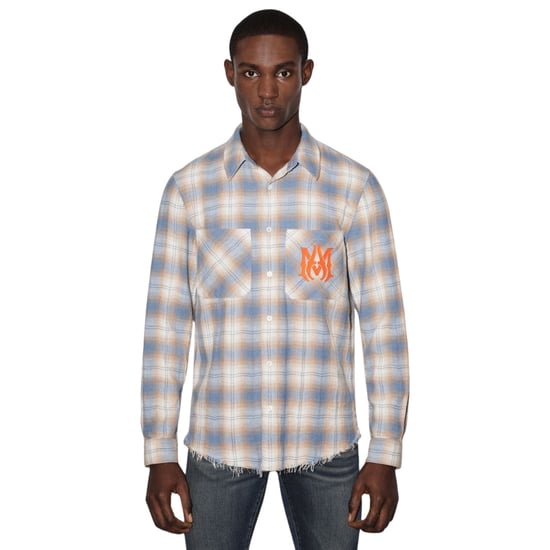 Amiri Ma Vintage Stencil Plaid Blau - Image 4