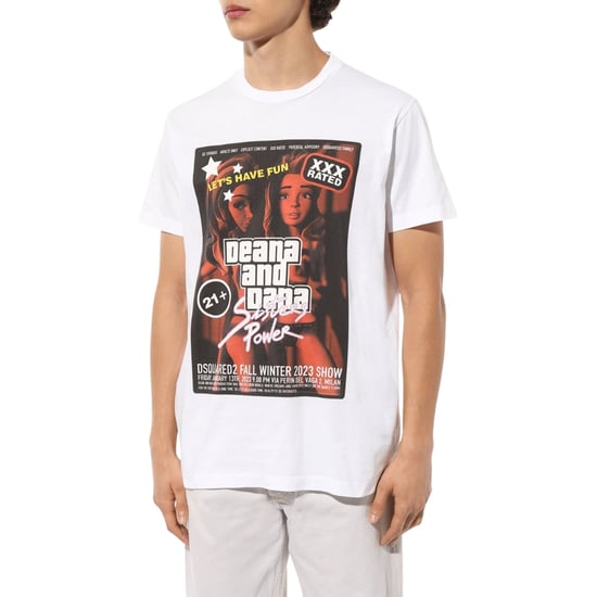 Dsquared2 Deana Und Dana Grafik Weißes T-shirt - Image 3