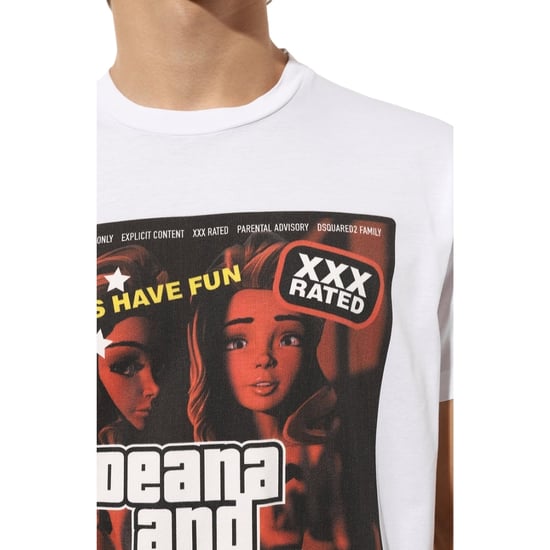 Dsquared2 Deana Und Dana Grafik Weißes T-shirt - Image 5