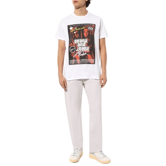 Dsquared2 Deana Und Dana Grafik Weißes T-shirt - Image 6