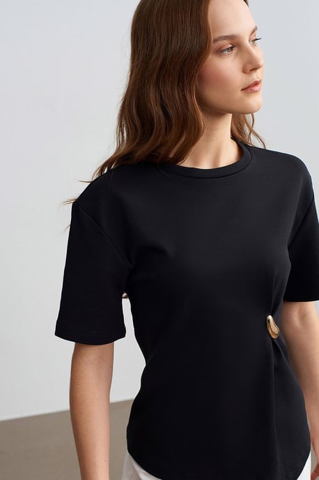 Damen Rundhals Kurzarm Jersey T-Shirt - Image 3