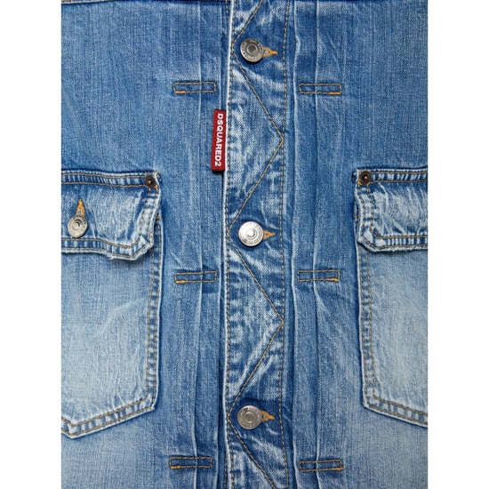 Dsquared2 Heritage Boxy Jeansjacke Marineblau - Image 5