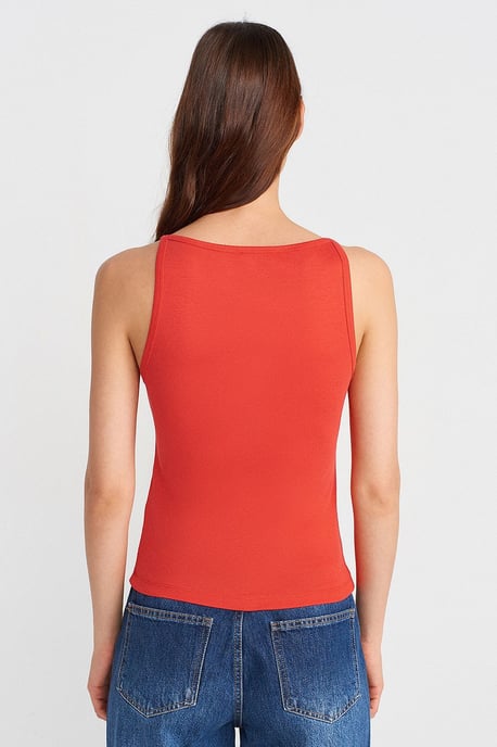 Rippstrick Halterneck Slim-Fit Bluse - Image 2