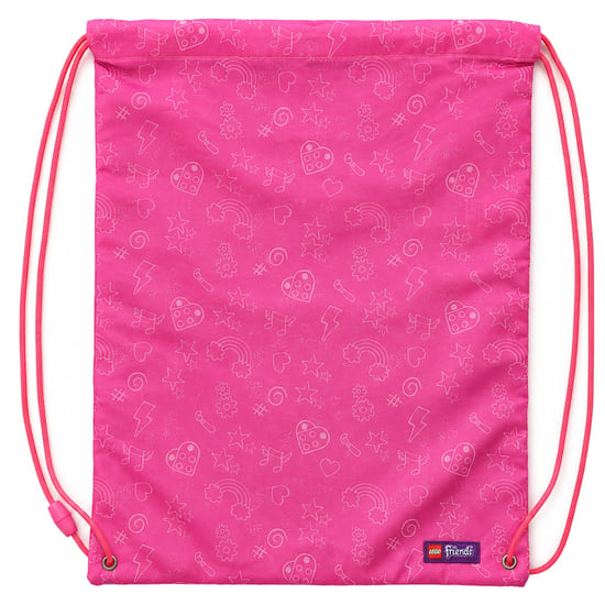 Lego Friends Emma und Chico Kinder Pinke Zugbandtasche - Image 1