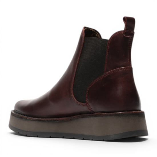 Fly London Damen-Chelsea-Stiefeletten aus Leder in Weinrot – RAWI131 - Image 4
