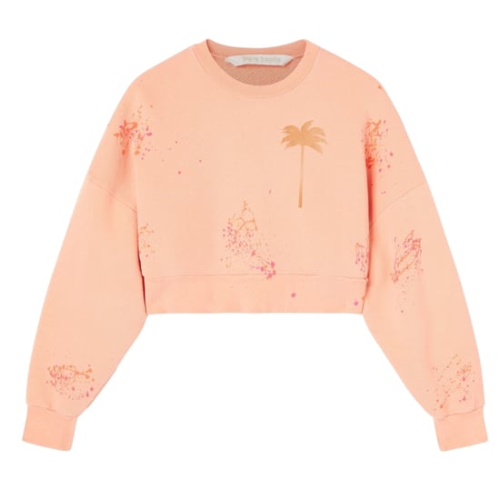 Palm Angels Pxp Painted Cropped Crew Coral - Image 1