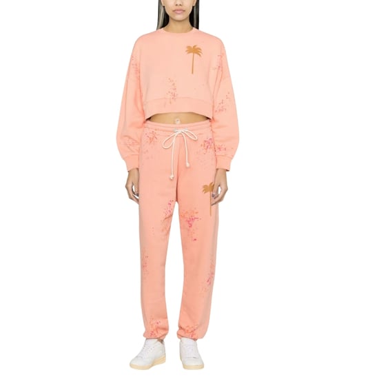 Palm Angels Pxp Painted Cropped Crew Coral - Image 3