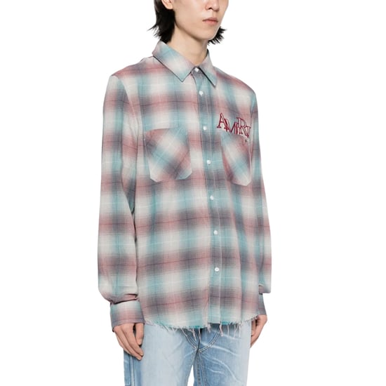 Amiri Staggered Plaid Flanell Blaugrün/rot - Image 3