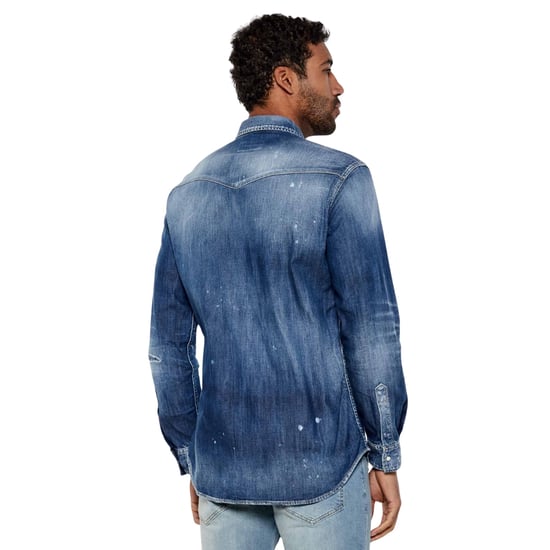 Dsquared2 Cool Guy Westernhemd Marineblau - Image 3