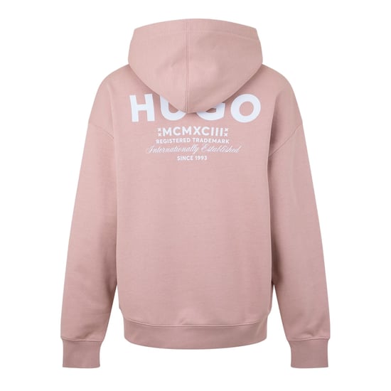 Hugo - Kapuzenpullover für Herren, Über den Kopf, Baumwolle, leger (Blassrosa) - Image 2