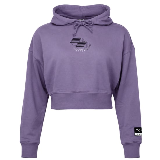 Puma x HYROX Damen Lila Cropped Hoodie - Image 1