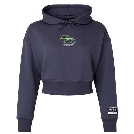 Puma x HYROX Damen Dunkelgrauer Cropped Hoodie - Image 1
