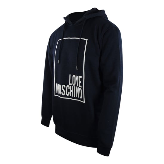 Moschino Hoodie In Marineblau Mit Weißem Box-logo - Image 3