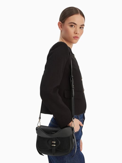 Coccinelle Schwarze Leder Damenhandtasche - Image 5