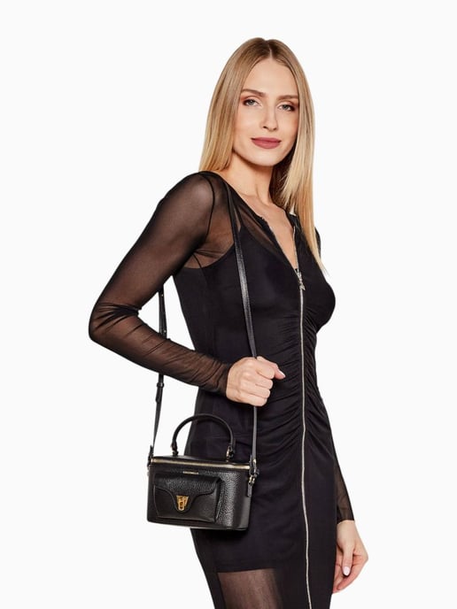 Coccinelle schwarze Lederhandtasche - Image 5