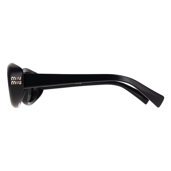 Miu Miu MU09S 16K08Z Sonnenbrille in Schwarz und Dunkelgrau - Image 4