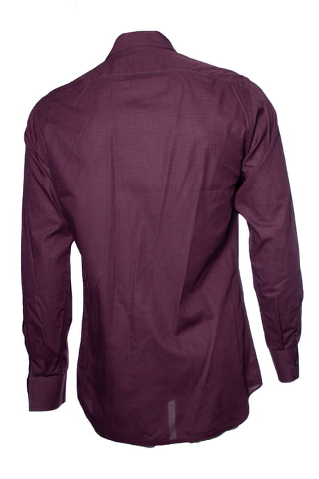 Yves Saint Laurent, weinrotes kariertes Hemd - Image 2