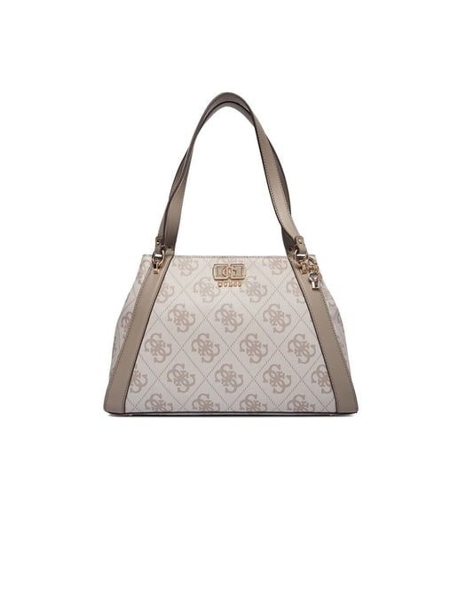 Guess Schultertasche Dunkel Taupe Logo - Image 1