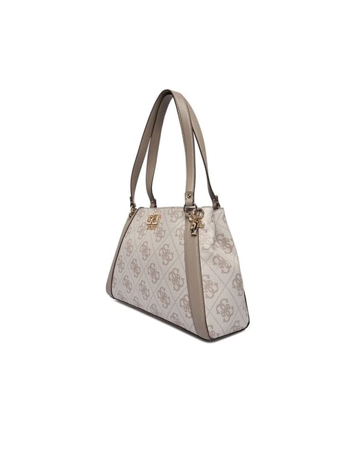 Guess Schultertasche Dunkel Taupe Logo - Image 2