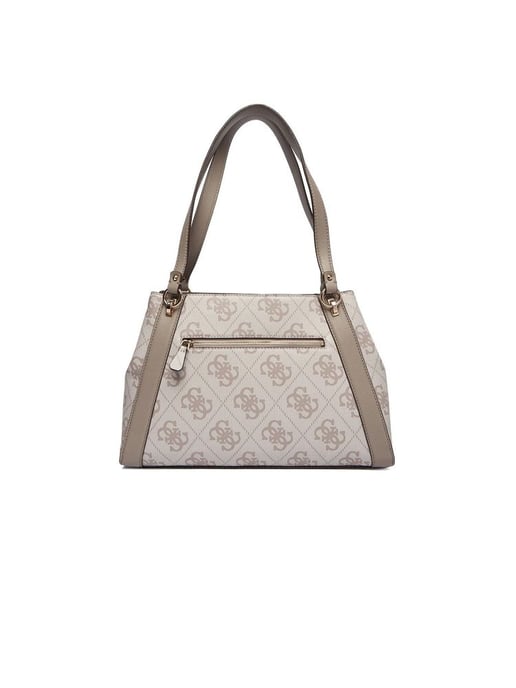 Guess Schultertasche Dunkel Taupe Logo - Image 3