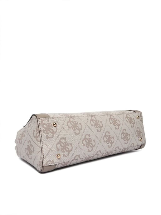 Guess Schultertasche Dunkel Taupe Logo - Image 6
